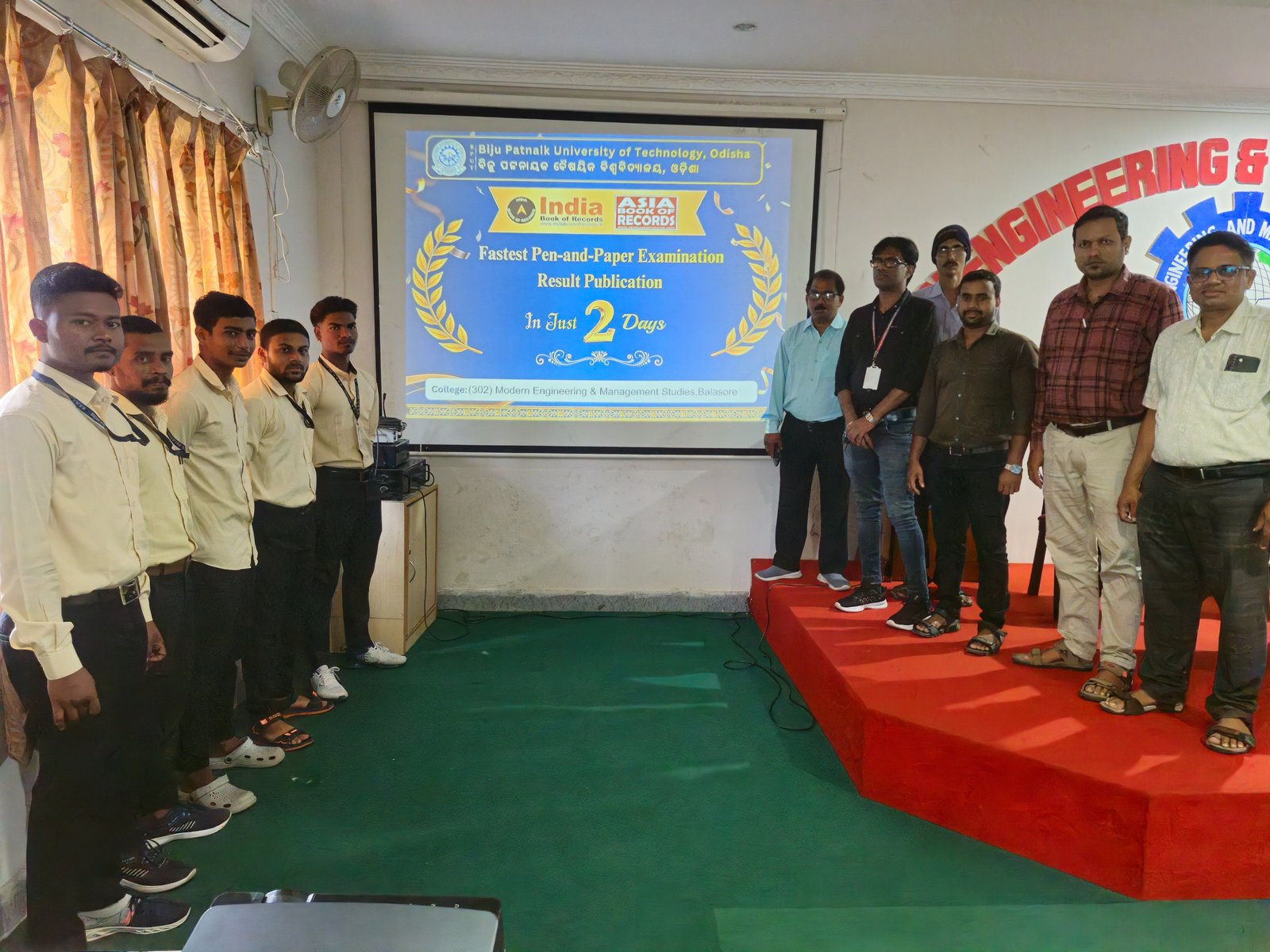 Celebrated The Fastest Pen and Paper Examination result in just 2 days by BPUT